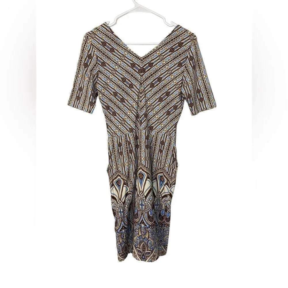 J. McLaughin Dress XS Abstract Nylon Spandex - Picture 2 of 7